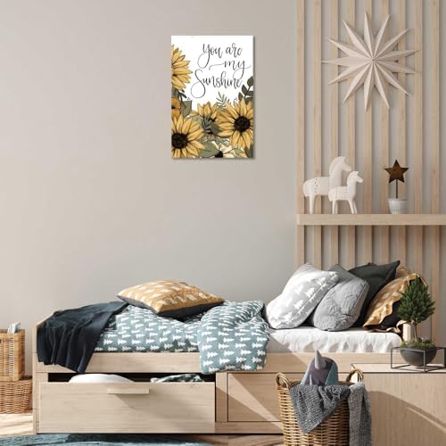 Sunflower Motivational Poster You Are My Sunshine 16x24 Framed Wall Art