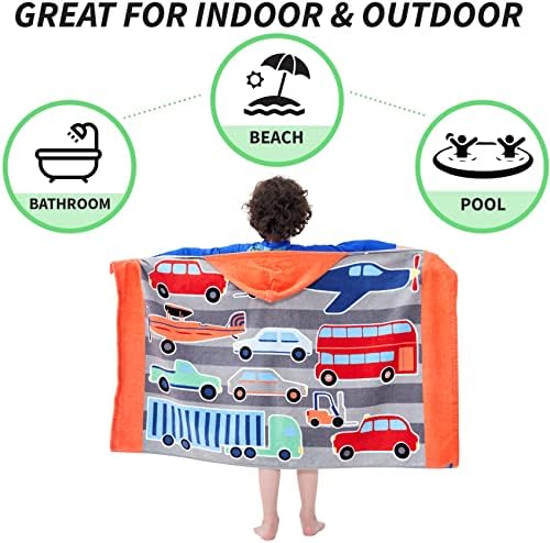 Bavilk Kids Hooded Bath Towel 30x50 Inch Ultra Absorbent