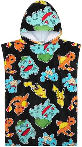 Pokemon Bath Towels Kids Teens Hooded 100 Cotton