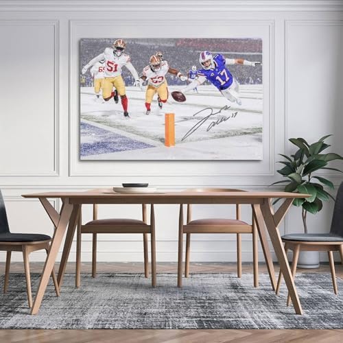 ZHANGYIDUAN Josh Allen Touchdown Canvas Poster Wall Art Decor Print