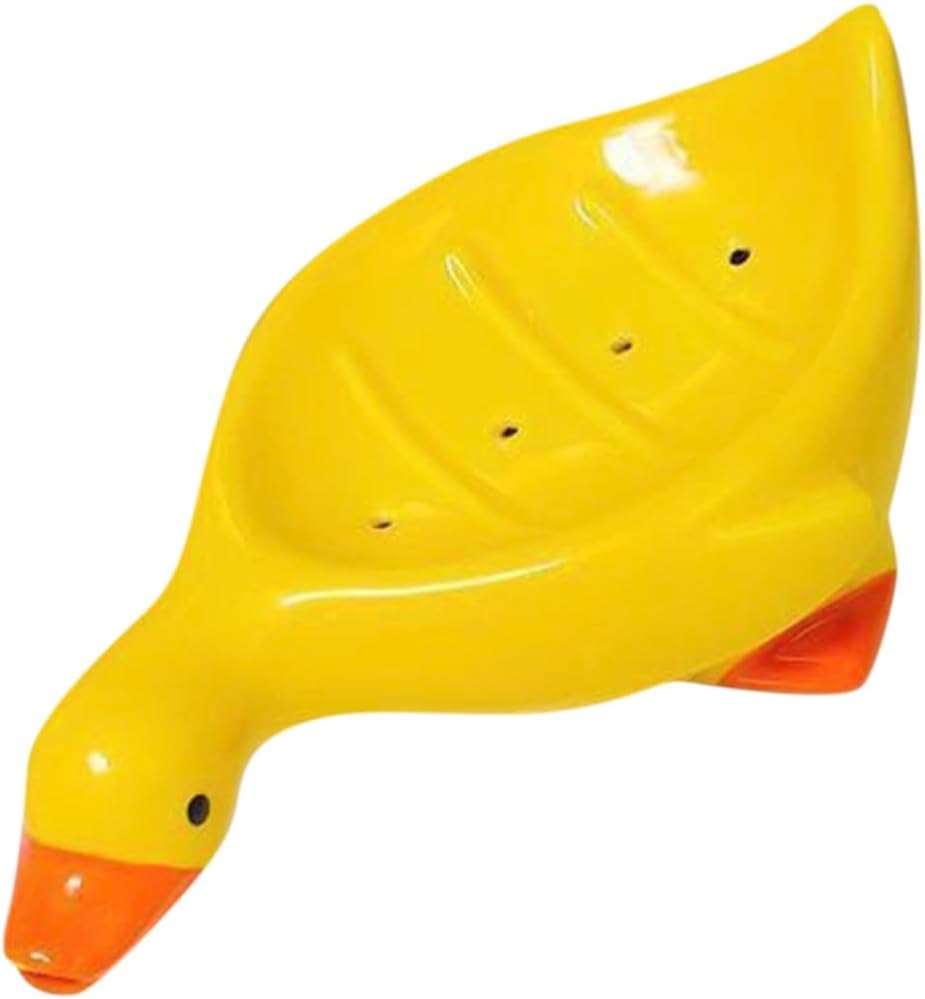 Duck Soap Dish with Drainage Hole for Bathroom and Kitchen