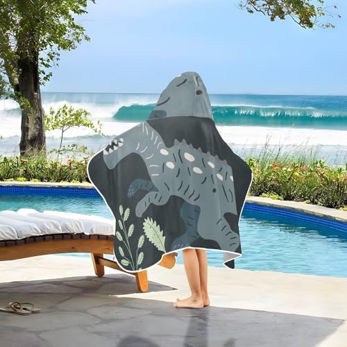 Susiyo Walking Dinosaurs Kids Bath Towel with Hood
