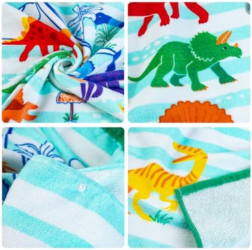 100 Cotton Dinosaur Hooded Towel for Kids
