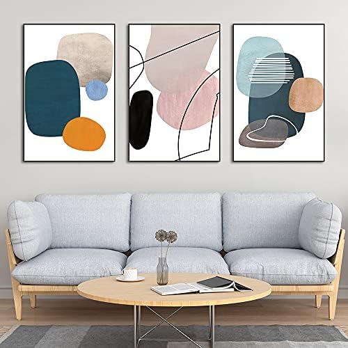 MPLONG 3 Piece Framed Abstract Wall Art Set