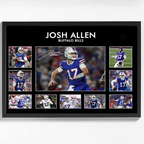Black Framed Josh Allen Rugby Star Signed Poster