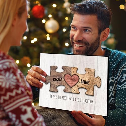 Personal-Prints Love Puzzle Customized Romantic Canvas Art Gift