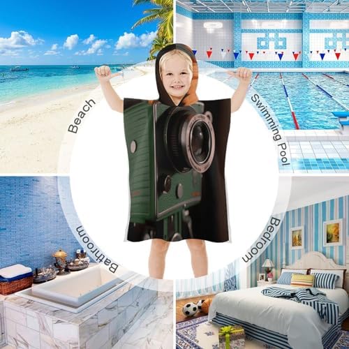 YTDRZ Kids Hooded Bath Towel with Flowers Print