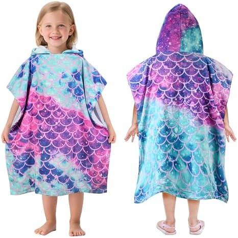 Tirrinia Mermaid Hooded Towel for Kids