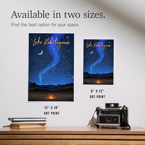 Lantern Press 8x12 Inch Art Print Wall Decor Camping Scene