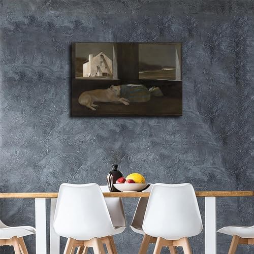 Night Sleeper By Andrew Wyeth Framed Canvas Poster 24x36