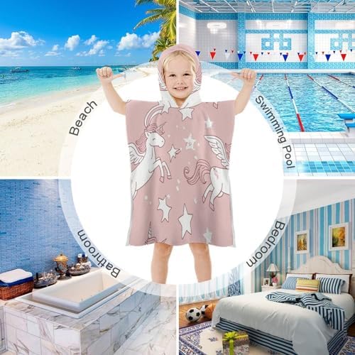Magic Horse Pattern Kids Hooded Bath Towel