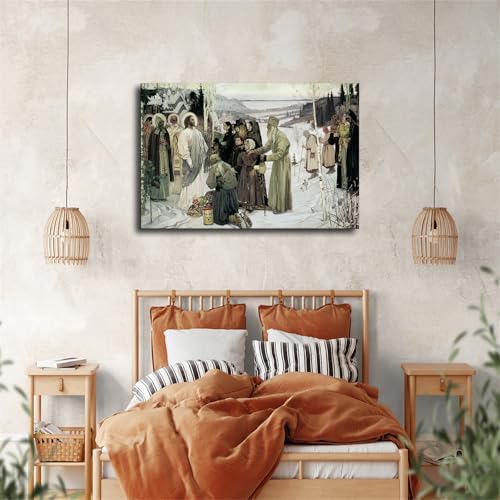 Holy Rus By Mikhail Nesterov Framed Poster 20x30inch Wall Art