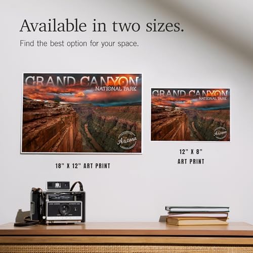 Lantern Press 8x12 Art Print Grand Canyon Red Sky