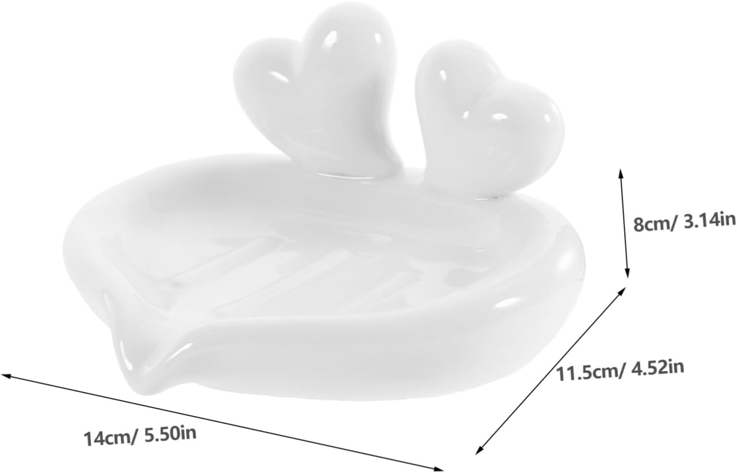 PRETYZOOM Ceramic Soap Holder with Drainage Drainage Soap Dish for Bathroom