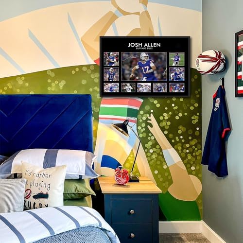 Black Framed Josh Allen Rugby Star Signed Poster