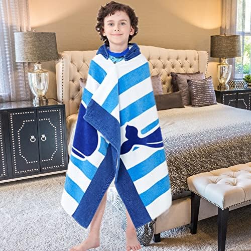 Bavilk Kids Hooded Bath Towel with Cartoon Animal Print