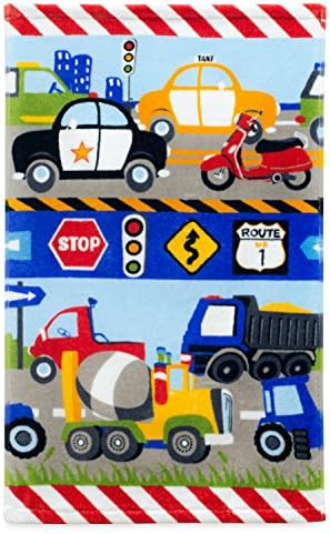 Dream Factory Trains and Trucks Cotton Hand Towel for Kids