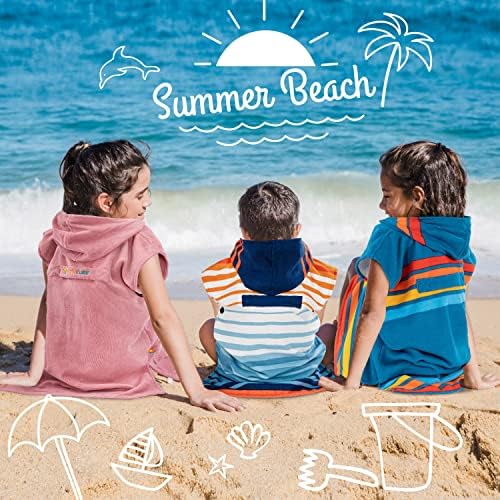SUN CUBE Kids Hooded Microfiber Swim Towel