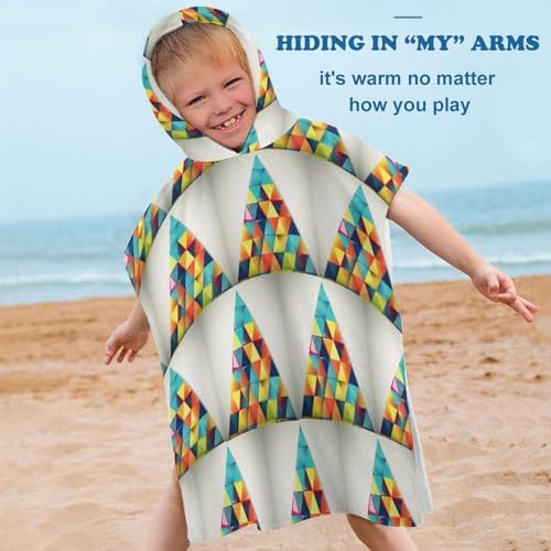 Colorful Kids Hooded Bath Towel with Hood