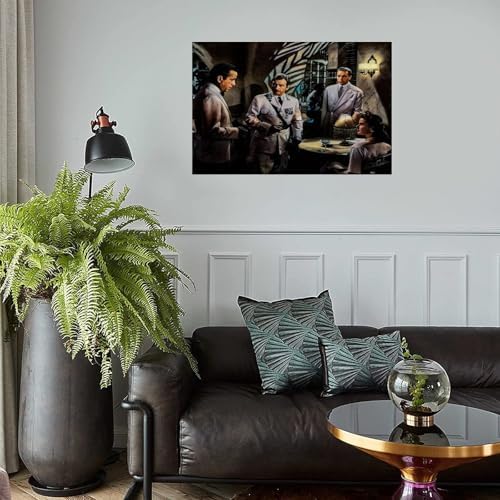 Casablanca Movie Poster Canvas Wall Art 18x12inch 1