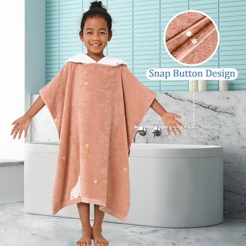 VOOVA MOVAS Toddler Bath Towel Set - 3-6 Years Cute Bear Design