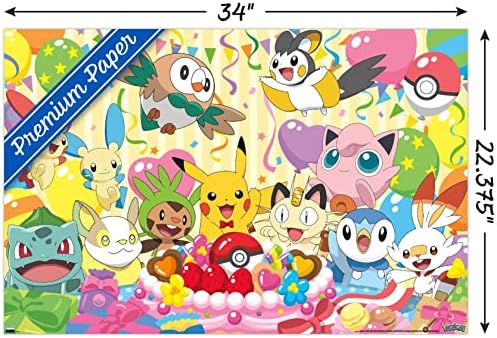 Trends International Pokmon Birthday Wall Poster 34x224