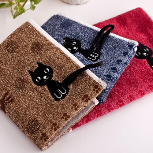 Kissvian 3 Pack Cute Kitten Themed Hand Towels