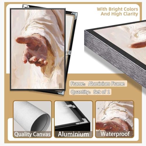 Hand Of Jesus Divine Mercy Framed Poster 12x16in
