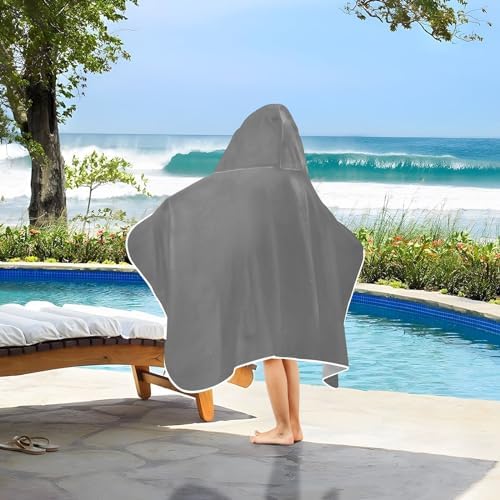 GAIGEO Dim Gray Kids Bath Towels Quick Dry Swim Towel for Toddlers