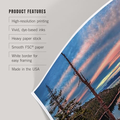 Lantern Press 8x12 Art Print Lake Tahoe