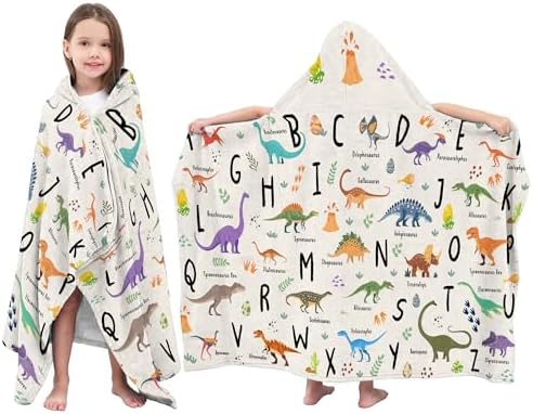 Dinosaur Hooded Beach Towel for Kids 30x50