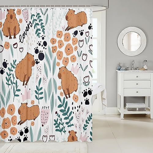Feelyou Capybara Bath Curtain Set for Kids
