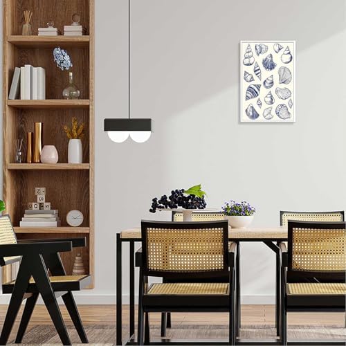 Retro Simple Shell Poster 12x16in Unframed