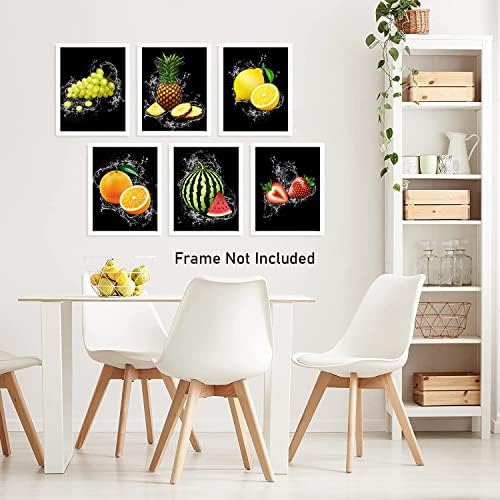 Modern Fruit Wall Art Decor Set of 6