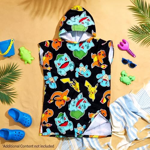 Pokemon Bath Towels Kids Teens Hooded 100 Cotton