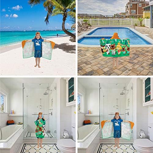Franco Kids Bath Towel Wrap with Animal Crossing Design