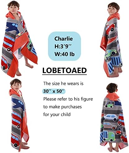 Kids Hooded Beach Towel Real Cotton Wrap for Toddlers