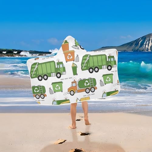 Kids Beach Towel with Hood Fun Animal Design