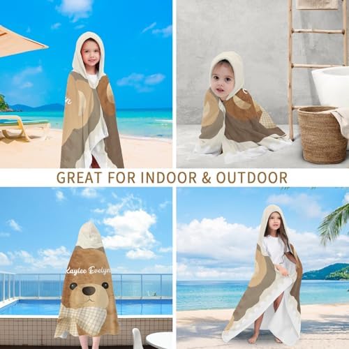 Deven Cute Cartoon Hooded Bath Towel for Kids