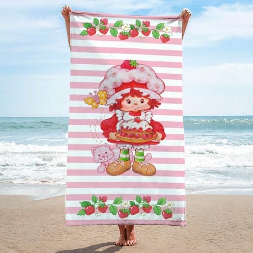 Jay Franco Strawberry Shortcake Bath Towel - 28 x 58 Inches 100 Cotton