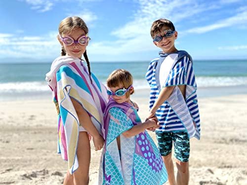Juice Box Kids Hooded Poncho Terry Towel Shark One Size