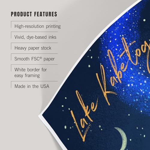 Lantern Press 8x12 Inch Art Print Wall Decor Camping Scene