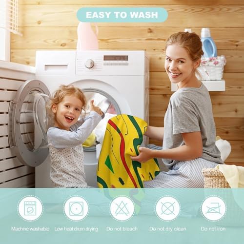Kids Hooded Bath Towel with Wavy Lines