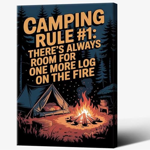 Vintage Camping Posters 24x36in Framed Wall Art