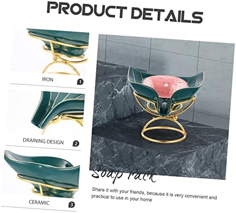 Ciieeo Cute Cartoon Mermaid Soap Holder for Kids Ceramic Bathroom Stand