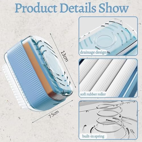 Yellow Soap Box Roller with Foaming Brush and Drainage Case