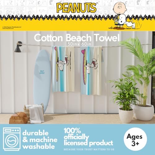 Franco Collectibles Peanuts Snoopy Bath Towel 60x30 Inches