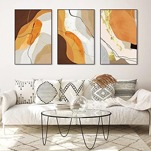 Mplong 3 Piece Framed Canvas Wall Art Abstract
