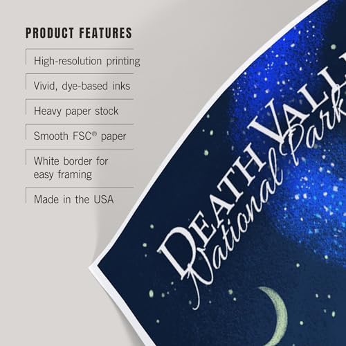 Lantern Press 8x12 Art Print of Death Valley Night Sky