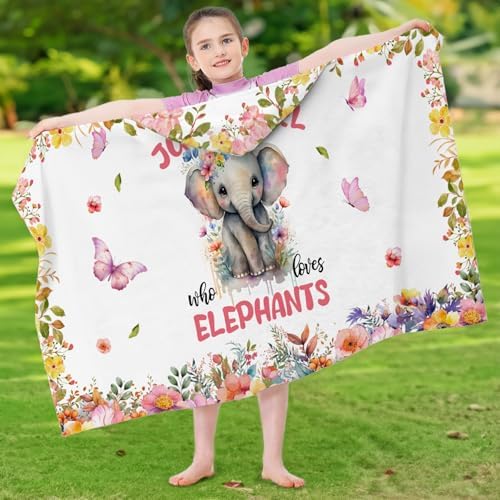 Elephant Hooded Bath Towels for Girls Soft Cotton